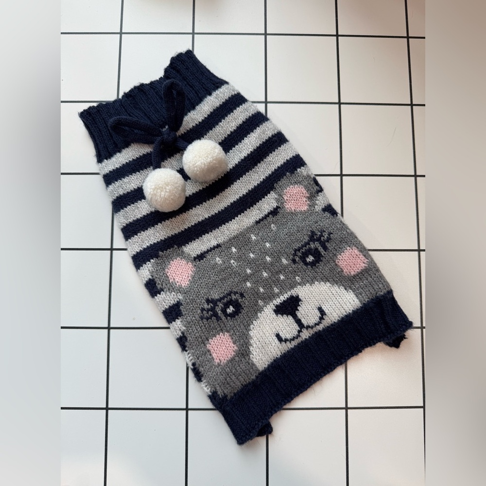 Extra extra small dog/cat sweater Navy blue